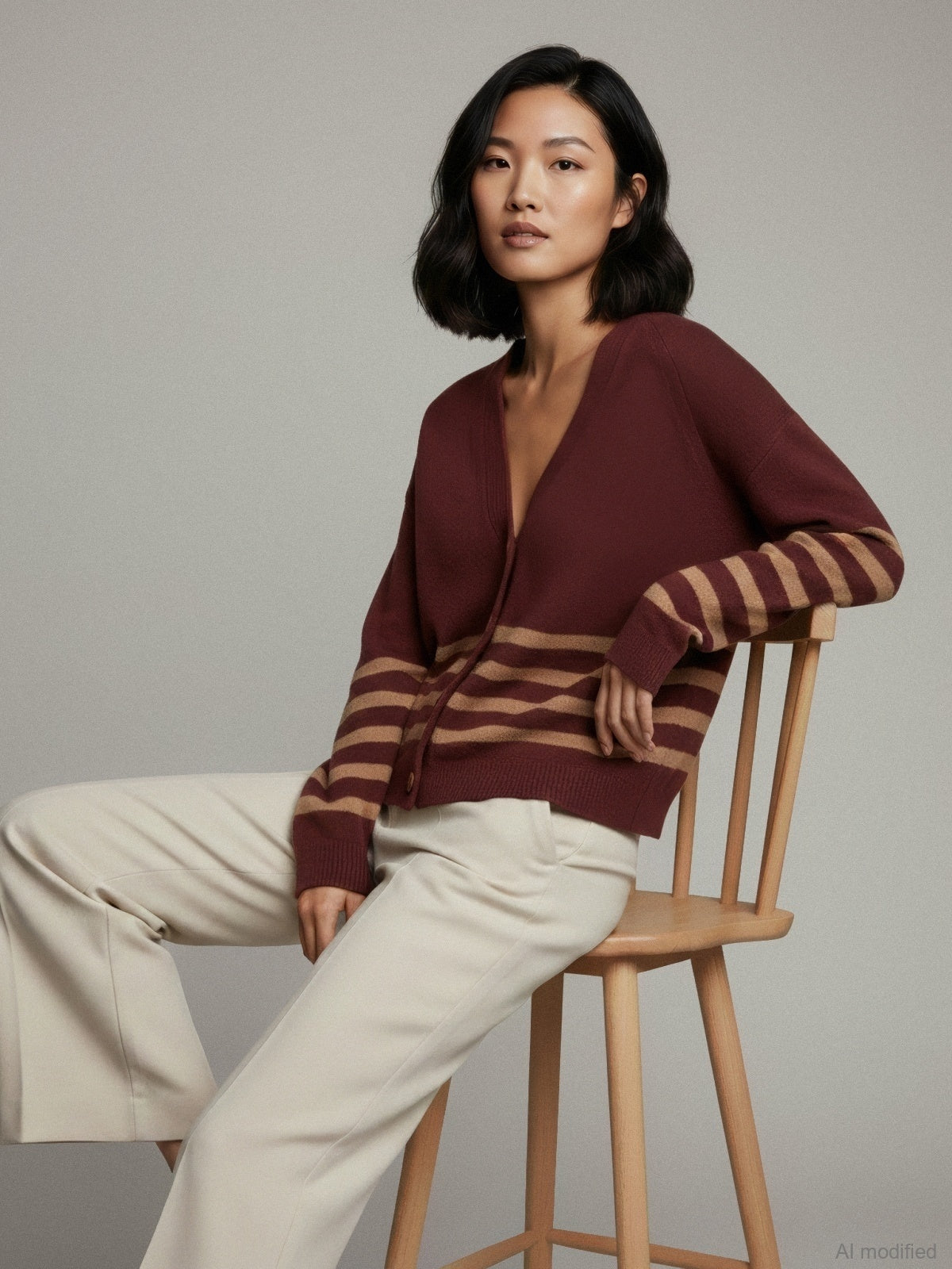 Women's cardigan with cashmere