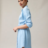 Shirt type muslin dress