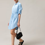 Shirt type muslin dress
