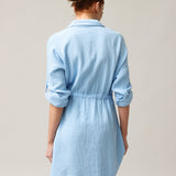 Shirt type muslin dress