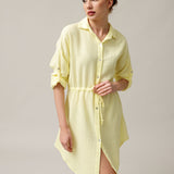 Shirt type muslin dress