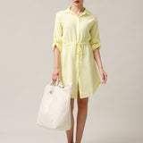 Shirt type muslin dress