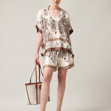 Women's shorts with silk