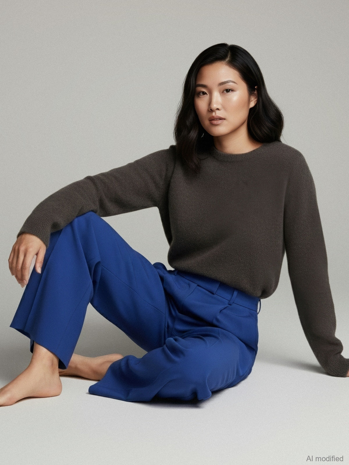 Women's jumper with baby alpaca wool