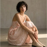 Women's dress with linen