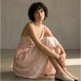 Women's dress with linen