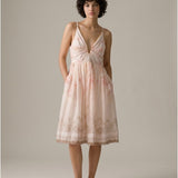Women's dress with linen