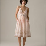 Women's dress with linen