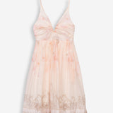Women's dress with linen
