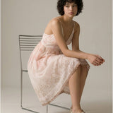 Women's dress with linen