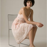 Women's dress with linen