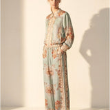 Women’s trousers with silk