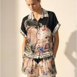 Women’s shorts with silk