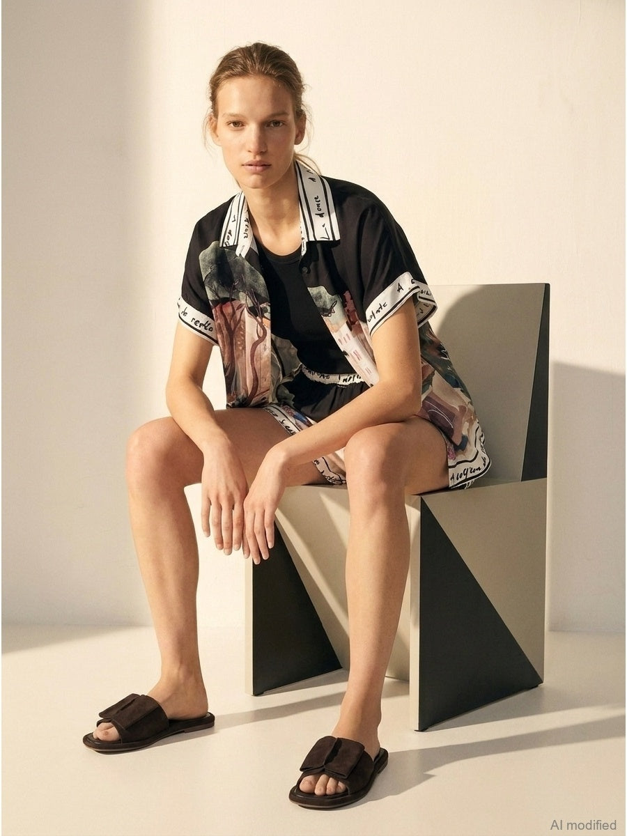 Women’s shorts with silk