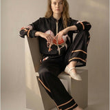 Women’s ‘bomber’ style jacket with silk