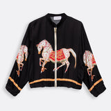 Women’s ‘bomber’ style jacket with silk