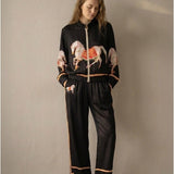 Women’s ‘bomber’ style jacket with silk