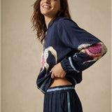 Women's Bomber jacket with silk