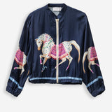 Women's Bomber jacket with silk