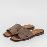 Women's slip-on leather mules