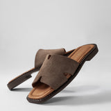 Women's slip-on leather mules