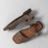 Women's leather slippers