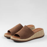 Women's slip-on leather mules