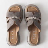 Women's embossed sandals