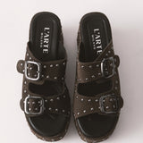 Women's embossed sandals