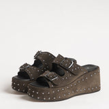 Women's embossed sandals