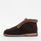 Women’s leather ankle boots with insulation