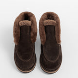 Women’s leather ankle boots with insulation