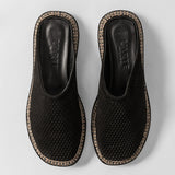 Women's leather outdoor slippers