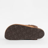 Women’s insulated leather outdoor slippers