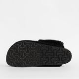Women’s leather outdoor slippers with insulation