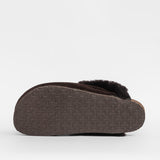 Women’s leather outdoor slippers with insulation