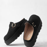 Women's leather outdoor slippers