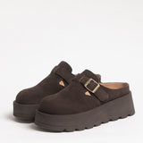 Women's leather outdoor slippers