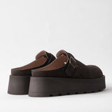 Women's leather outdoor slippers