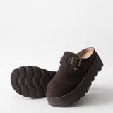 Women's leather outdoor slippers