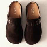 Women's leather outdoor slippers