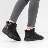 Women's leather boots with insulation