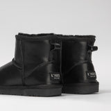 Women's leather boots with insulation