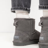 Women's leather boots with insulation