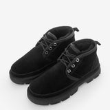 Men's leather boots with insulation
