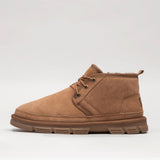 Men's leather boots with insulation