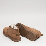 Men's leather boots with insulation
