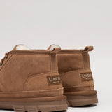 Men's leather boots with insulation