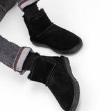 Men's leather boots with insulation