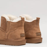 Men's leather boots with insulation